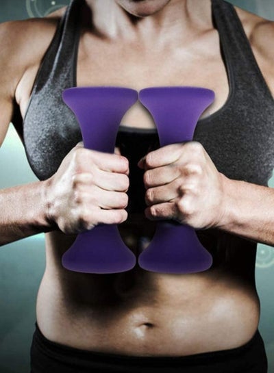 Pair of 2  Neoprene Sports Dumbbells Weight With Iron Stand Set