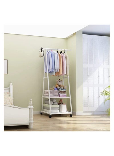 Multifunctional Triangle Coat and shoe Rack for organizing Wardrobe with Four wheels