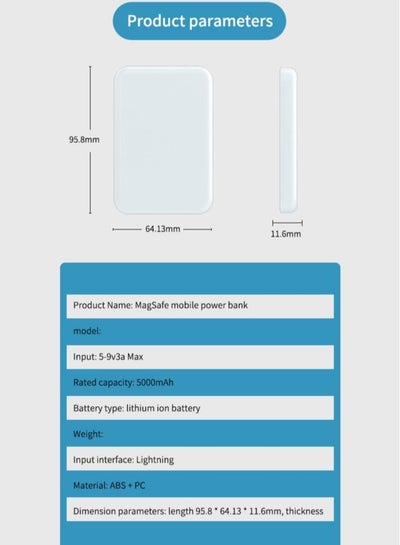Magnetic Battery Pack Wireless Power Bank PD Fast Charging Attachable External Charger for iPhone 12 Pro Max and Mini