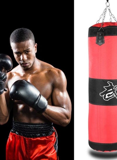 Professional Sports Boxing Bag For Heavy Weight Training Mma Martial Arts Karate Practice Punching Kickboxing Muay Thai Sandbag With Hanging Chains And Hooks 120cm