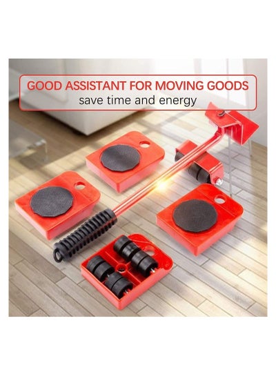 Furniture Lifting tool kit set with 4-piece Casters rotatable Pads for Couches and home appliances,  hold up to 150 Kgs.