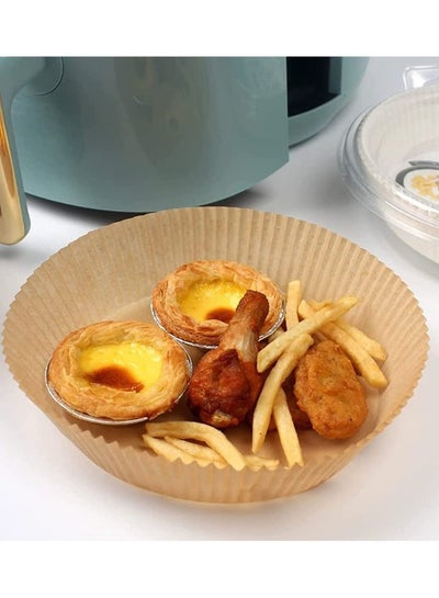 200 PCS Air Fryer Disposable Paper Liner, Non-Stick Air Fryer Liners, Round Food Grade Baking Paper for Air Fryer Oven Roasting Microwave