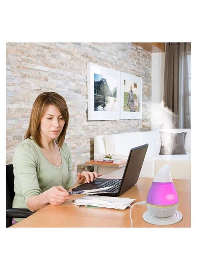 مرطب سيارة USB، منقي هواء صغير محمول 250 مل مع إضاءة ليلية LED بـ 7 ألوان، تشغيل هادئ، أوضاع ضباب قابلة للتعديل للسفر والمنزل والمكتب والسيارة.