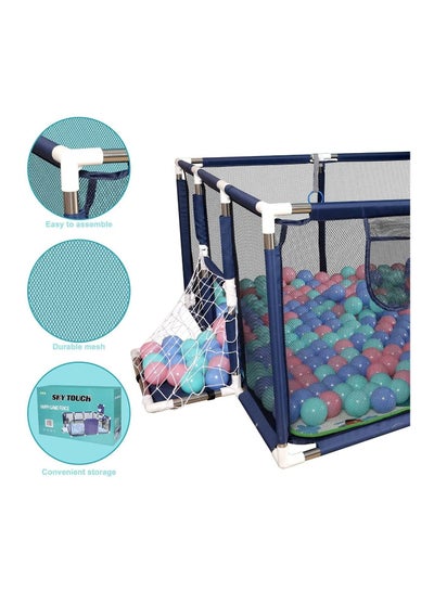 Toddler baby play Fence, foldable playpen activity yard for children with basketball Hoop and 20 balls