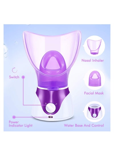 Professional Nano Facial Steamer Hot Mist Home Sauna SPA Humidifier Face Steaming Moisturizing Kit Cleansing Pores Blackhead Remover with Temperature Control for Men and Women