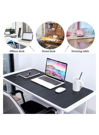 Dual Sided Waterproof Leather Desk Pad for Organizing Desktop, Mouse and Keyboard