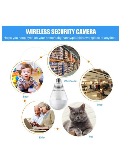 Wireless Wifi Bulb Light Camera with Floodlight Smart Security Camera lamp for Home and Office