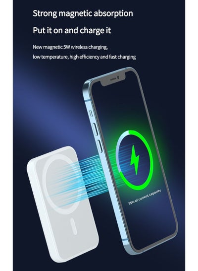 حزمة بطارية مغناطيسية، بنك طاقة لاسلكي PD، شاحن خارجي قابل للتركيب سريع الشحن لهاتف Apple iPhone 13 Pro Max وMini