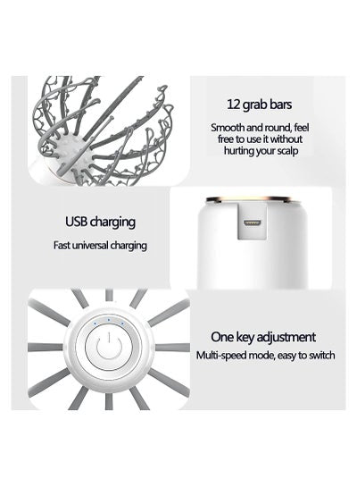 Adjustable Back Stretcher Lumbar Support for Pain Relief with Massaging Points with Electric Octopus Scalp Head Massager for Back Body Relaxation and Stress control.