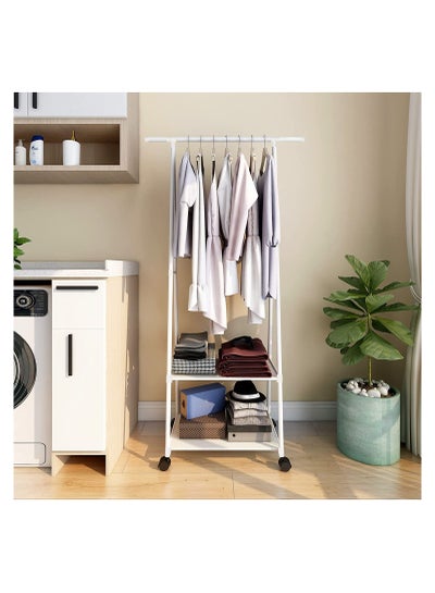 Multifunctional Triangle Coat and shoe Rack for organizing Wardrobe with Four wheels