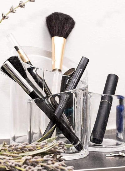 Acrylic 3 Compartment Countertop Makeup and Cosmetic Holder Organizer
