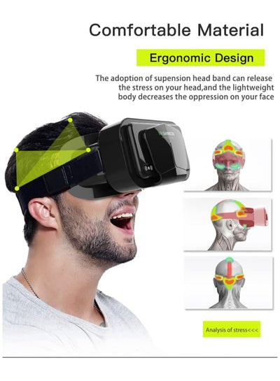 VR Headset Virtual Reality Glasses Compatible for IOS and Android.