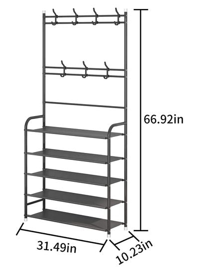 5 Tier Home Entryway Furniture Shelf Multipurpose Rack