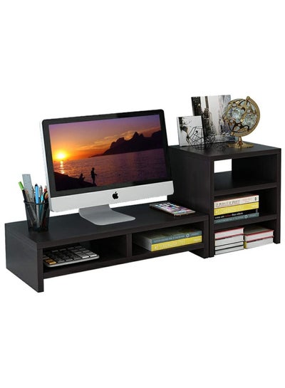 Monitor Stand Desk Riser Table 2 Tier for Computer, Laptop, Xbox Printer Office Home and School Use 50 x 20 x 13.2cm with Storage Shelf Desktop Organizer