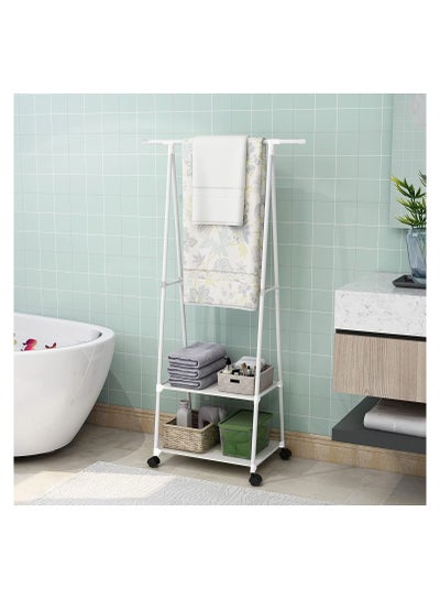 Multifunctional Triangle Coat and shoe Rack for organizing Wardrobe with Four wheels