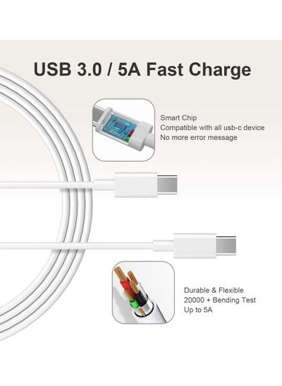 87W USB Type-C PD Adapter Fast Charger Cable Compatible with Apple Macbook Pro 13