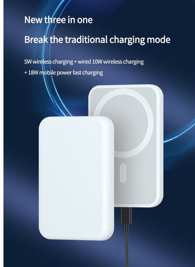 حزمة بطارية مغناطيسية، بنك طاقة لاسلكي PD، شاحن خارجي قابل للتركيب سريع الشحن لهاتف Apple iPhone 13 Pro Max وMini