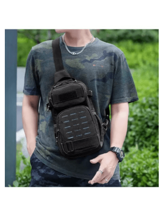 Men Outdoor Shoulder Bag Sling Cross body Chest Oxford Travel Tactical Backpack
