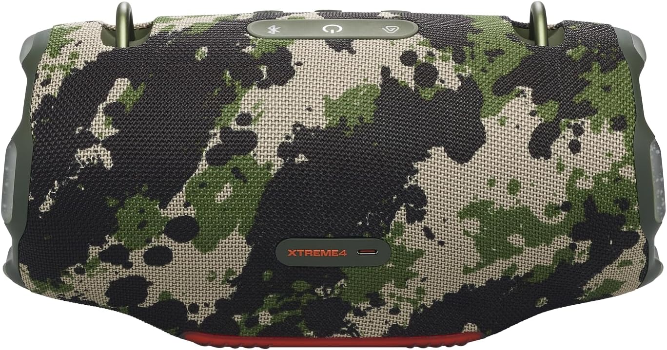 JBL Xtreme 4 Bluetooth Speaker Bundle with Shoulder Strap and Additional Battery 400 (Camo)