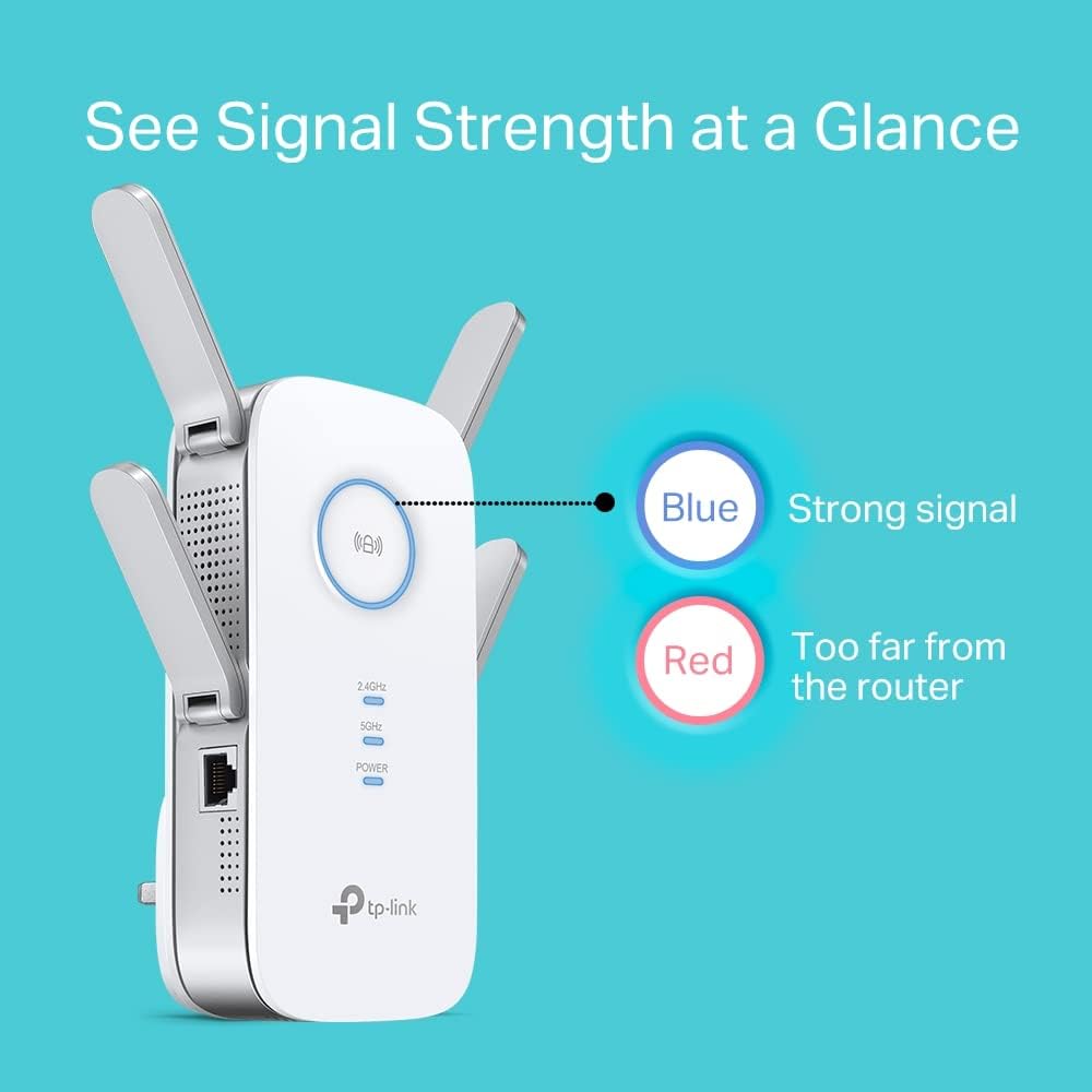 Mesh WiFi Range Extender AC2600 Dual Band Wi-Fi Router RE650 White