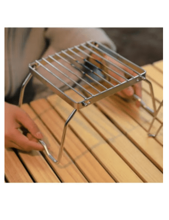 BBQ Grill Foldable Barbecue Rack Stove Camping Grate Gas Stand Outdoor Cooking