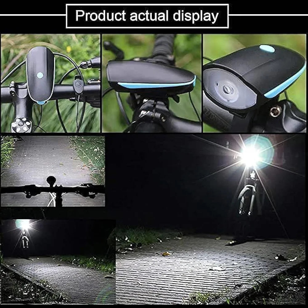 Bicycle LED Lamp Bike Light Electric Horn Cycling Headlight Handlebar Flashlight Bicycle