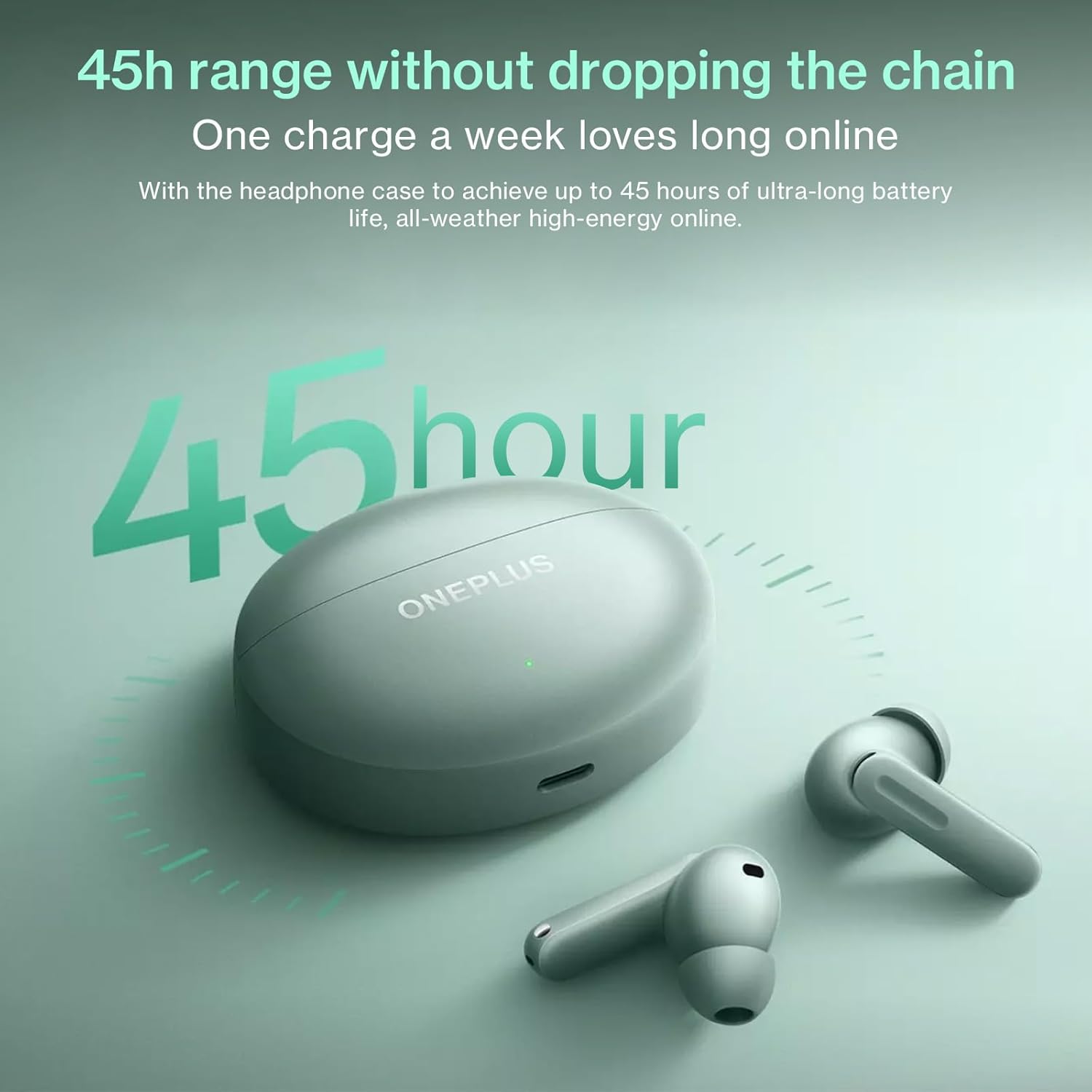 OnePlus Buds 4 Wireless Earbuds,Bass Wave in-Ear Buds,IP55 Tri-Mics AI Earphone,Up to 55dB Adaptive Noise Cancellation,Up to 45Hrs Battery,Grey
