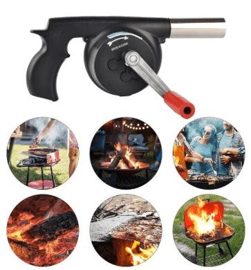 NO11 Manual Air Blower or Camping BBQ, Air Blower with Hand Crank for Outdoor Camping Barbecue Fire Bellows Hiking Picnic