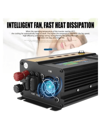 2200W Car Power Inverter - 12V to 220V DC to AC Converter, Dual USB Ports, LCD Display, Modified Sine Wave, Portable for Road Trips, Camping, Emergencies