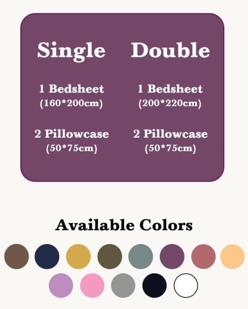 3 Piece Luxury Purple Striped Bed Sheet Set with 1 Flat Sheet and 2 Pillowcases for Hotel and Home Crafted from Ultra Soft and Breathable Microfiber for Year-Round Comfort, (Single/Double)