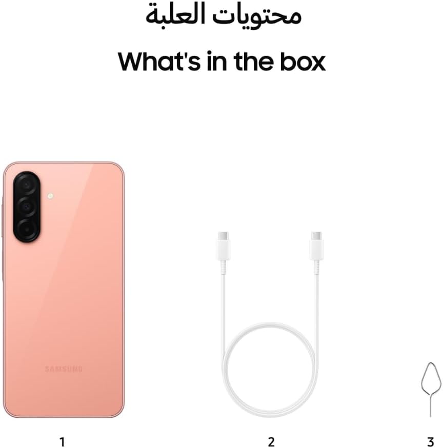 Samsung Galaxy A26 5G, Android Smartphone, 128GB Storage, 6GB RAM, Peach Pink, 50MP Camera, Large Display, Long Battery Life (UAE Version)