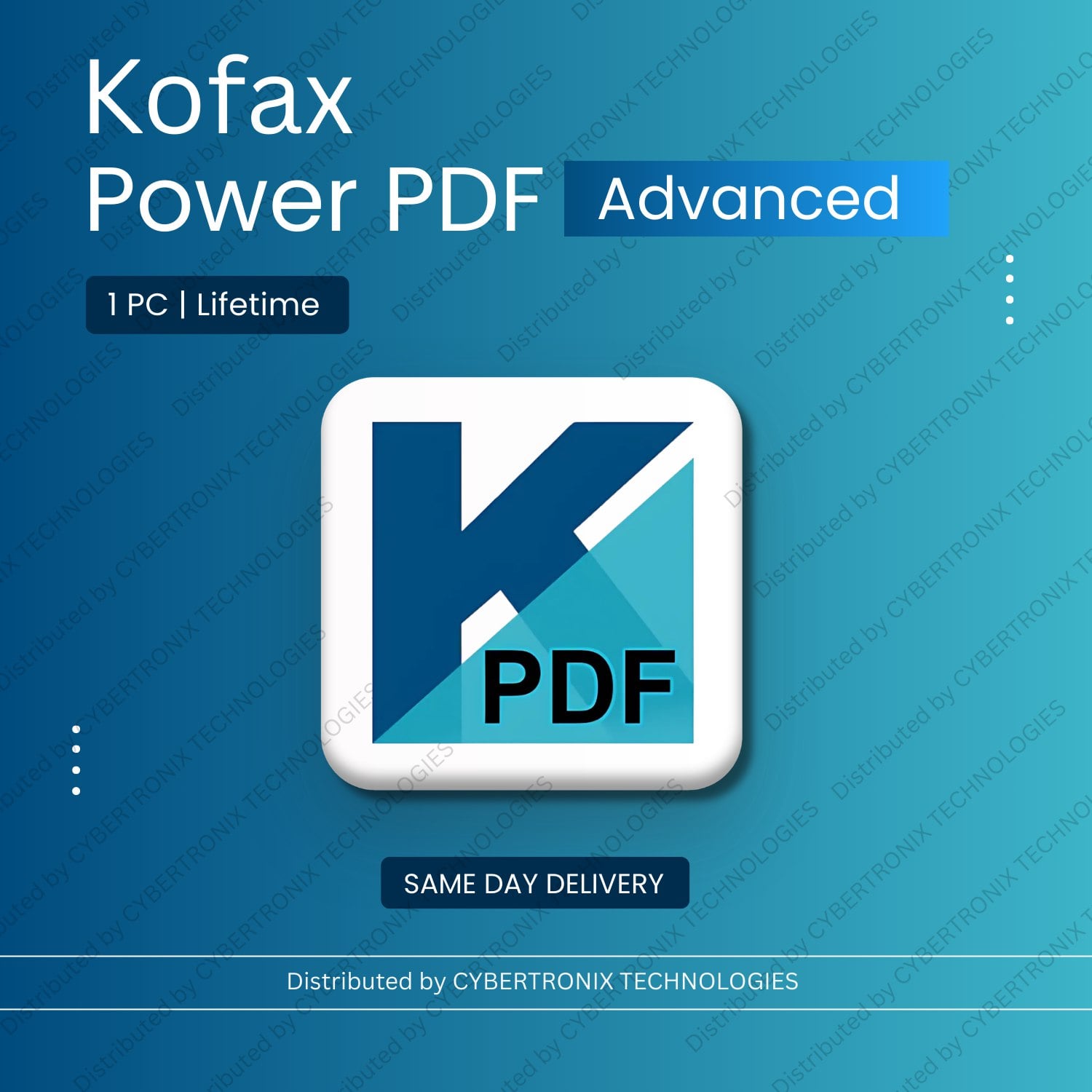 Kofax Power PDF Advanced 5.0 | 1 PC Perpetual License | Digital License | Same Day Delivery