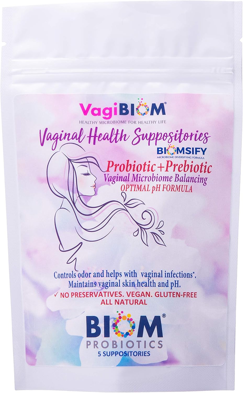 Vagibiom Probiotics Vaginal Suppositories 5'S