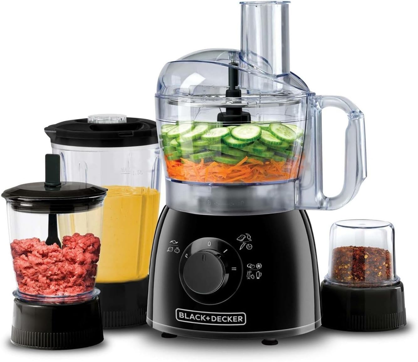 5-In-1 Food Processor With 33 Functions 1.2 L 400.0 W KR43-B5 Black