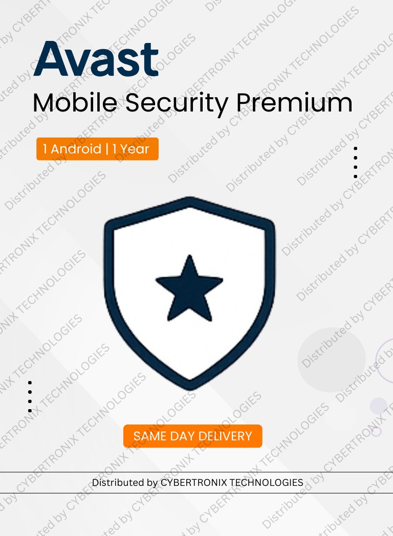 Avast Mobile Security Premium | 1 Android Device for 1 Year | Digital License | Same Day Delivery