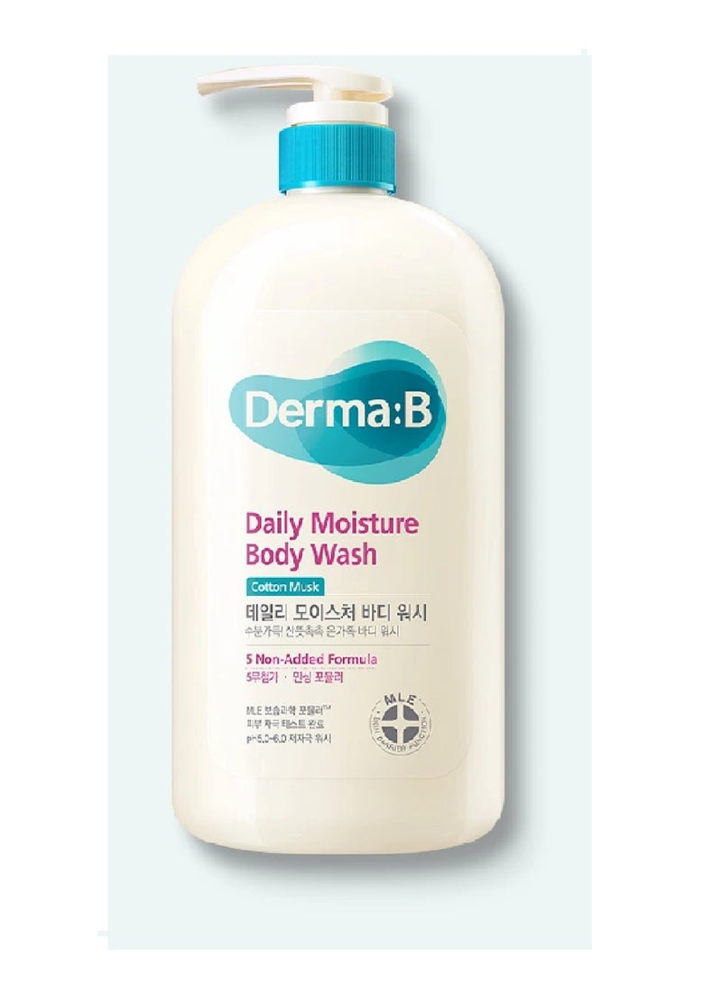 Derma:B Daily Moisture Body Wash Cotton Musk 1000ml