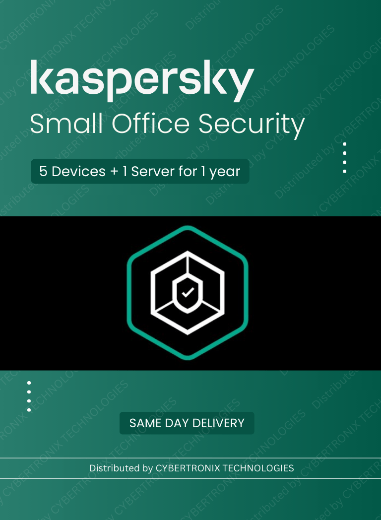 Kaspersky Small Office Security | 5 Devices + 1 Server 1 Year | Digital License | Same Day Delivery