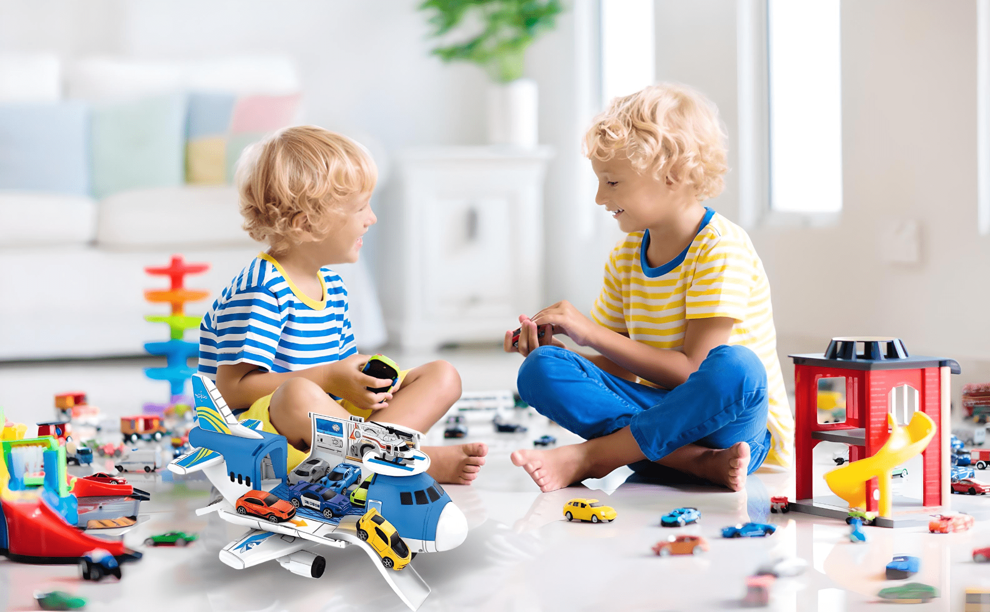 Airplane Cargo Transport Toy - Educational Play Set for Kids