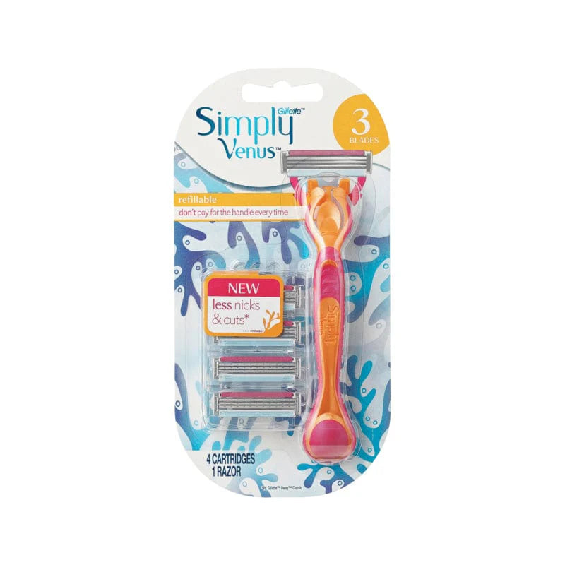 Gillette Venus Hybrid Razor With 4 Refill Cartridges