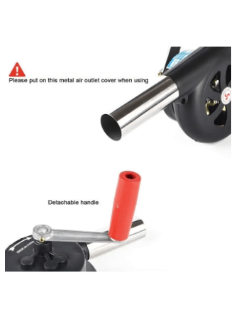 Camping BBQ Manual Air Blower or Air Blower with Hand Crank for Outdoor Camping Barbecue Fire Bellows Hiking Picnic