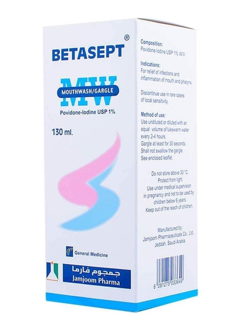 Betasept  Mouthwash Povidone-Iodine 1% 120 Ml