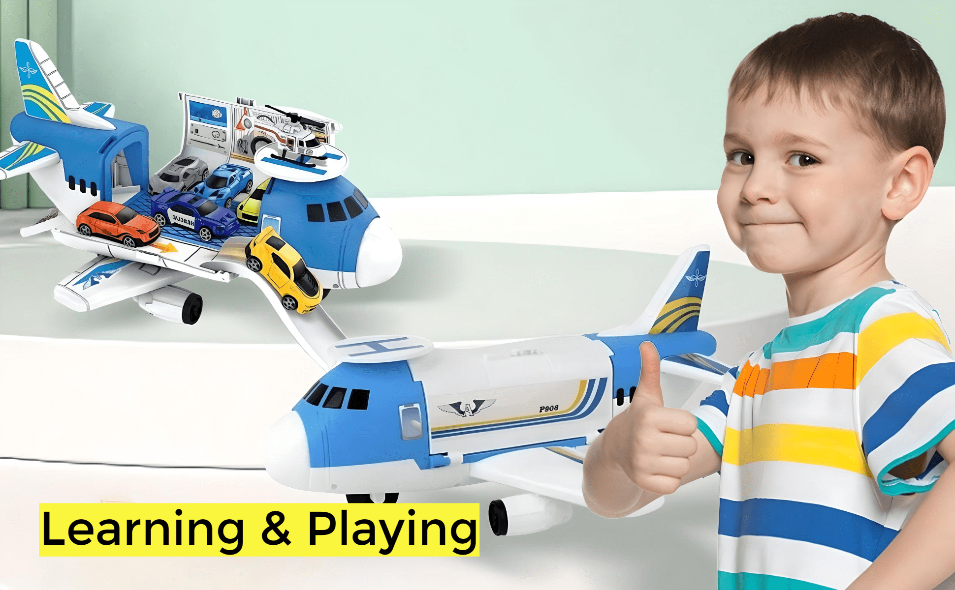 Airplane Cargo Transport Toy - Educational Play Set for Kids