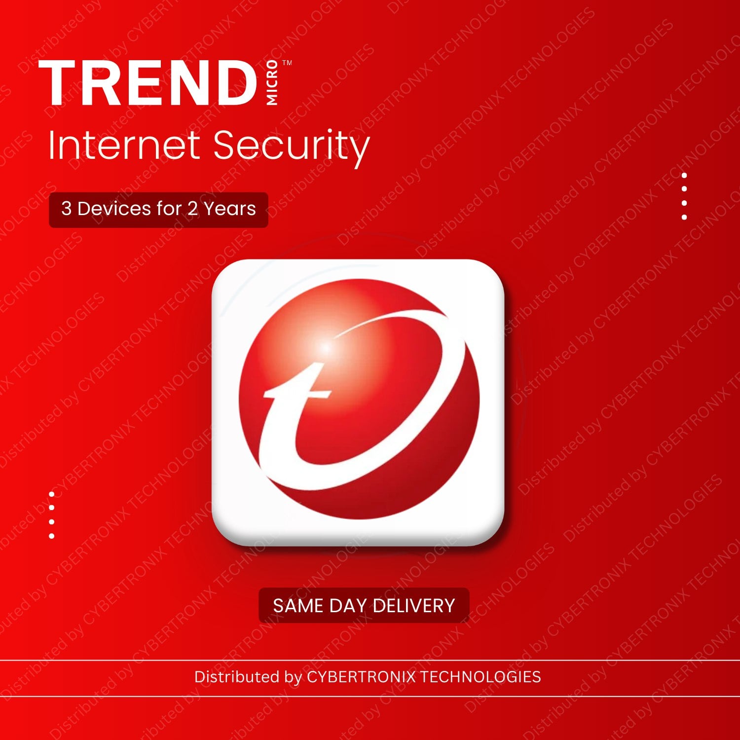 Trend Micro Internet Security | 3 Devices for 2 Years | Digital License | Same Day Delivery