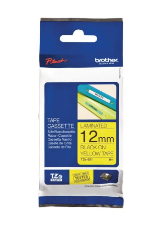 Labelling Tape 12Mm Yellow/White