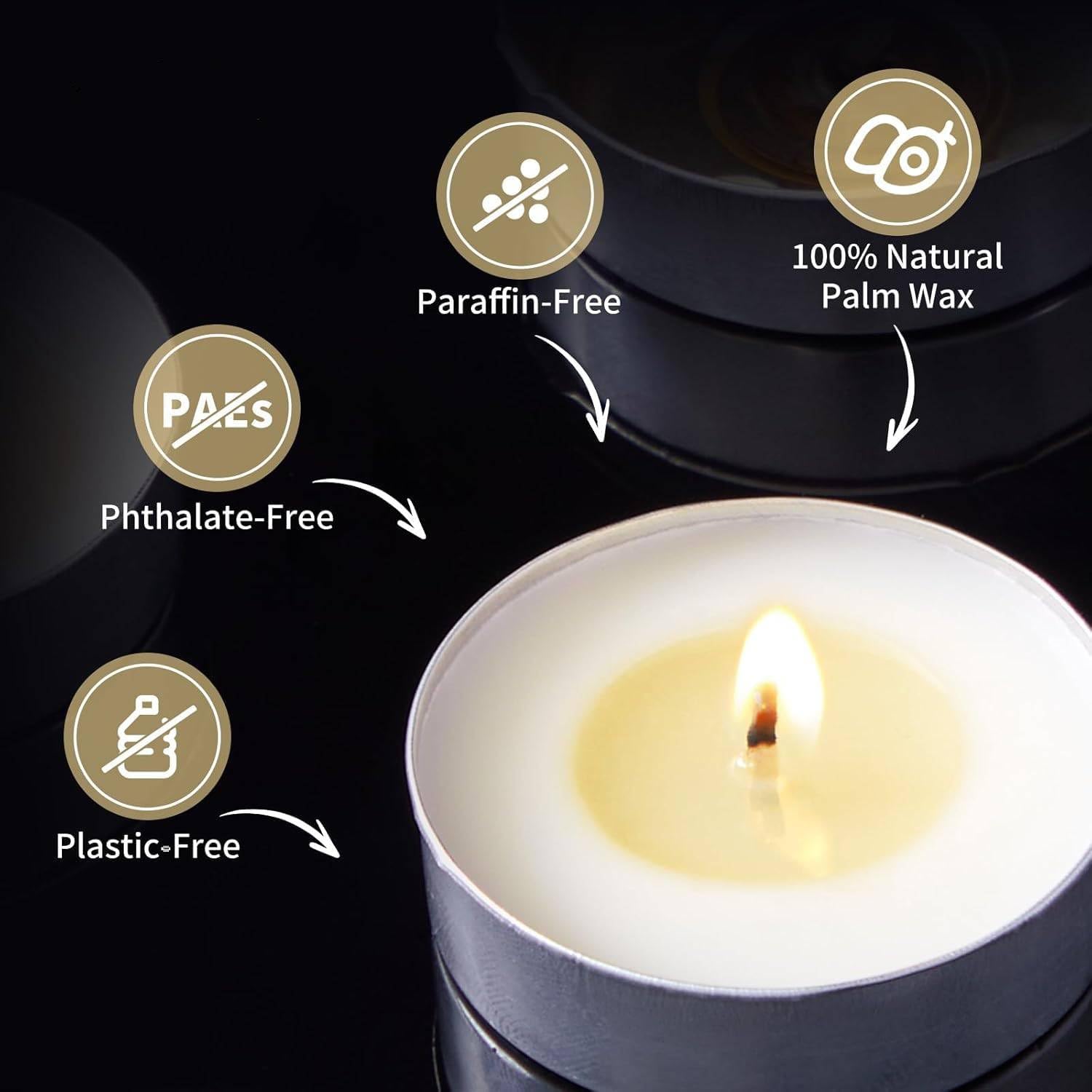 ECVV® 200 Pack Tea Lights Candles, Tealight Candles,White Smokeless Dripless Long Lasting Tea Light Candles,Tea Candles for | Weddings | Party | Shabbat | Home Decorative Tealights
