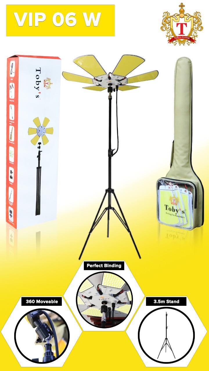 Toby’s VIP 06 W Toby Sanara Camping Light Six Sided White Full Set Without Remote