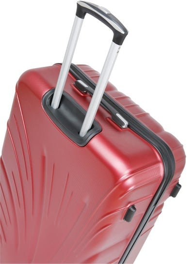 Hard Case Travel Bag Luggage Trolley for Unisex ABS Lightweight Suitcase with 4 Spinner Wheels KH115 Burgundy - EMALL