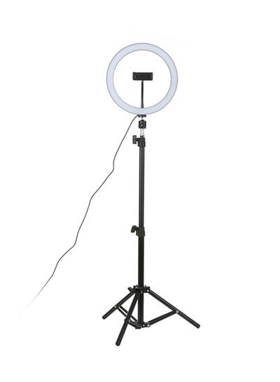 LED Selfie Camera Lamp With Telescopic Tripod Multicolour - EMALL