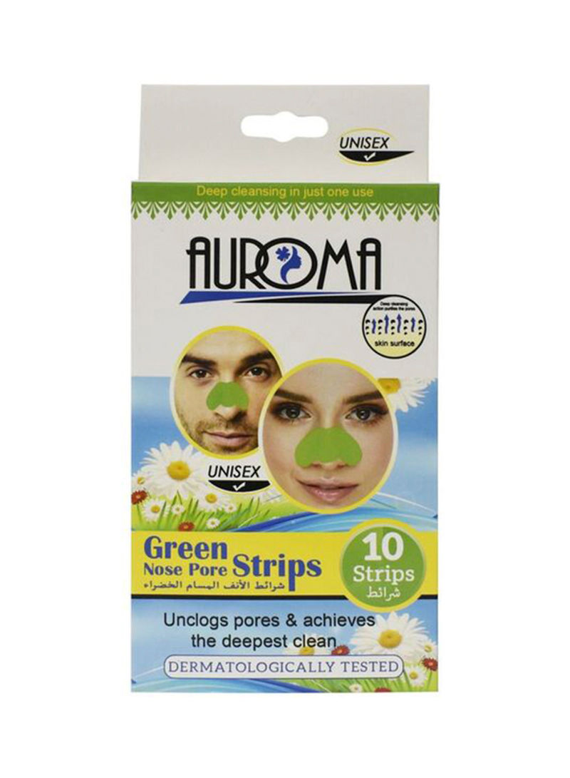 Auroma green nose pore strips