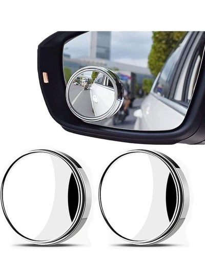 2 Pieces Waterproof HD Crystal Glass Blindspot Mirrors for Cars, SUV Trucks Traffic Safety
